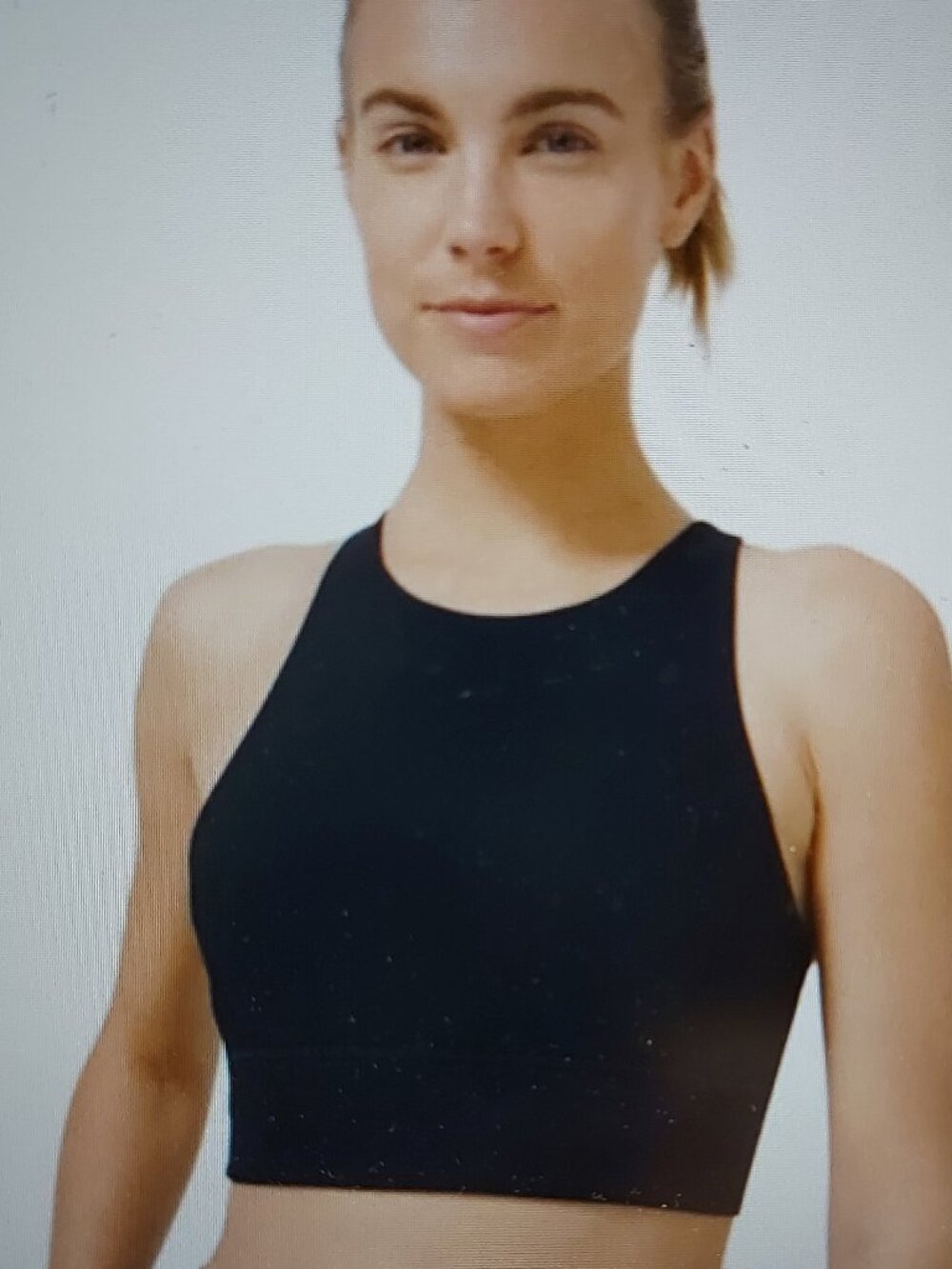Lululemon Women’s Size 12 Energy Bra High Neck Long Line Rib True Navy
